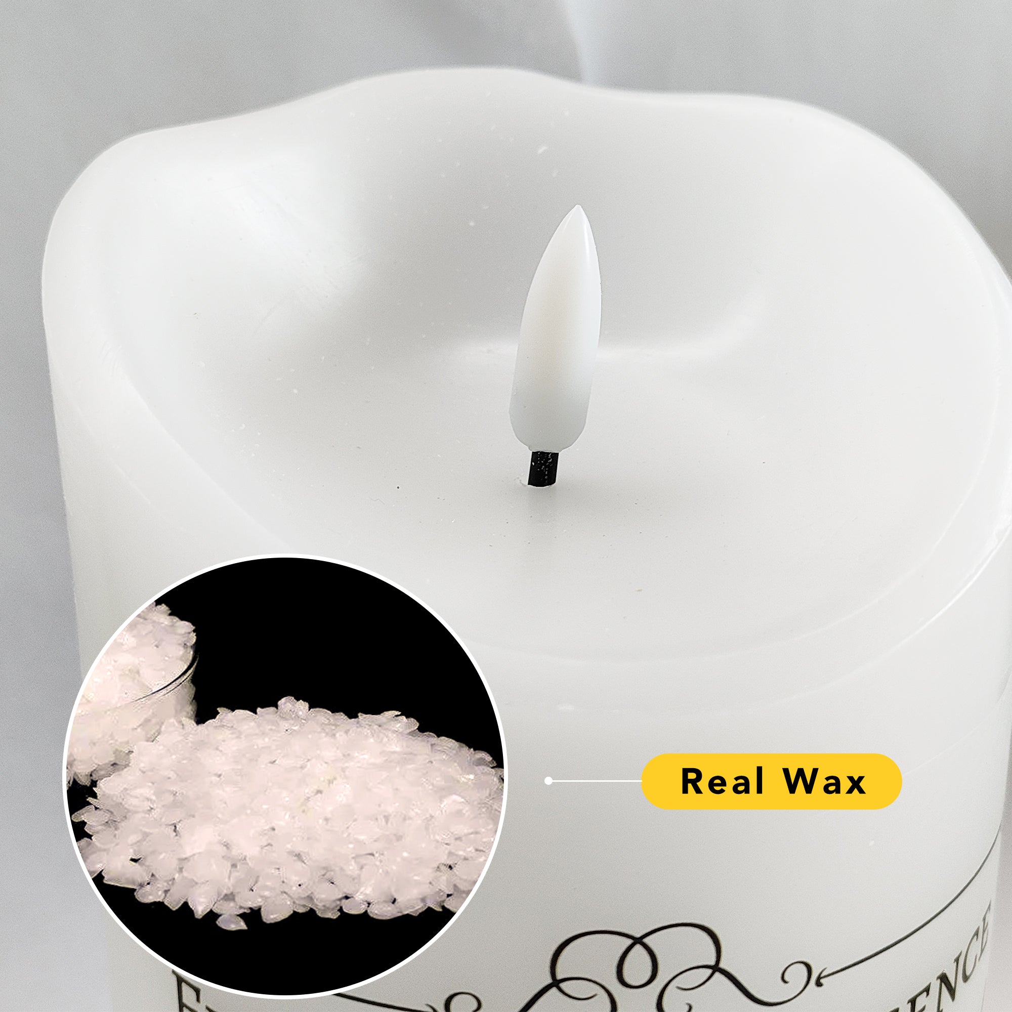 Electronic Flameless Candle - Realistic Wax Memorial Candle with Remote Control, Timer, and Condolence Message, Perfect for Remembering Loved Ones (2 Pack, 4" W × 7" H (Flower)