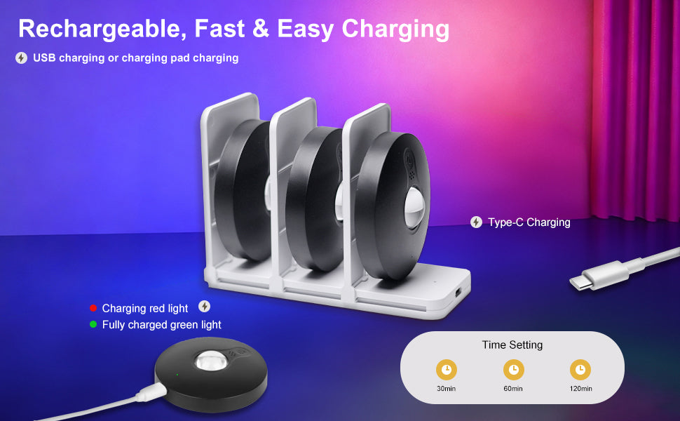 6-Pack Rechargeable LED RGB Puck Lights with Remote, 1200mAh Battery, 15 Colors, Magnetic or Bracket Mount, Charging Dock, Under Cabinet Lights for Kitchen, Closet, Bedroom